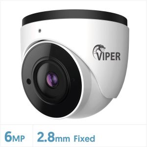 6MP Viper IP Fixed Lens Turret Camera (White), TURVIP-6-FW