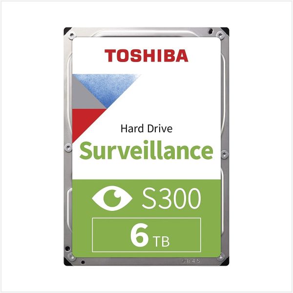 Toshiba Surveillance S300 Hard Drive (HDD) with 6TB Storage, HDD-TOSHIBAS3-6TB