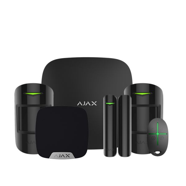Ajax Hub Kit Plus 2 Apartment with Key Fobs (Black), 23327.47.BL1
