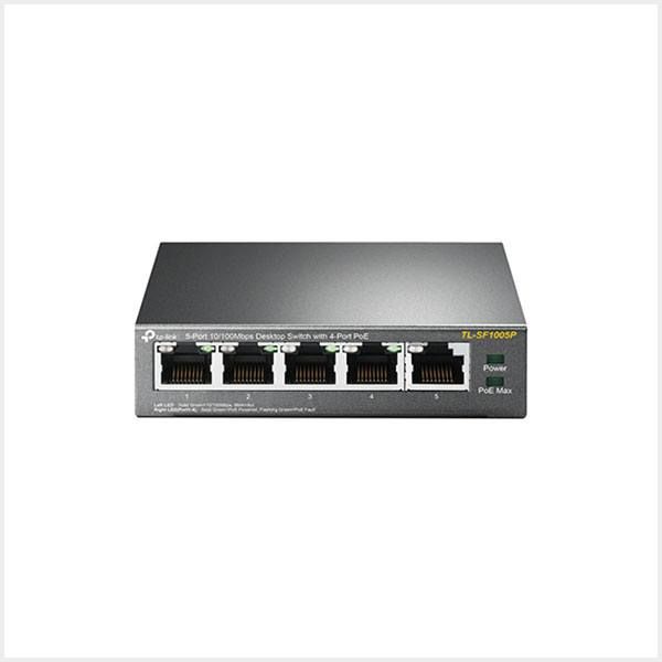 TP-Link 5 Port 10/100Mbps Desktop Switch with 4 Port PoE, TL-SF1005P