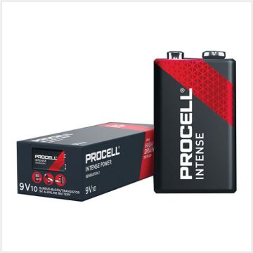 Procell Intense 9V Battery, Pack of 10, MN1604INTPX/10