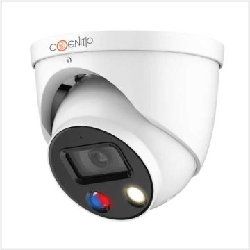 Cognitio TIOC 8MP Full-Colour AI Deterrence Network Turret Camera (White), COG8C-IP-AD-TUR-FW