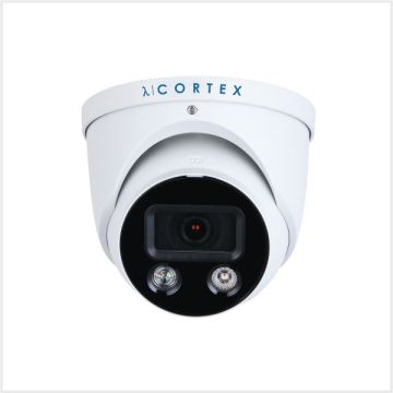 λ | Cortex 4K AI Dual Illumination Active Deterrent Turret Camera (White), CTX8C-IP-AD-TUR-S2FW
