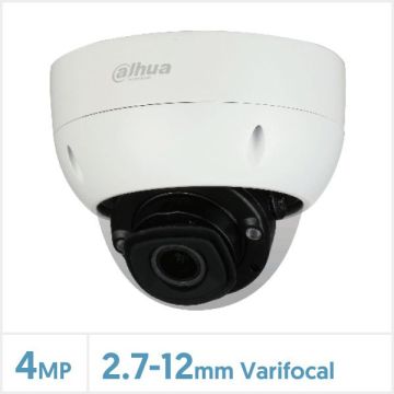 Dahua 4MP Varifocal Lens Dome WizMind Network Camera (White), DH-IPC-HDBW5442HP-ZHE-2712-DC12AC24V