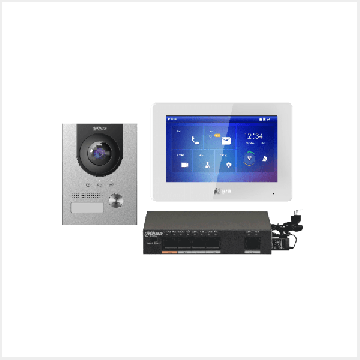 Dahua 2MP Touch 6-ch IP65 IK07 Video Intercom KIT, KTP04-F