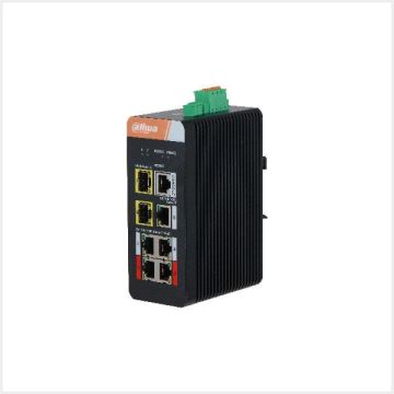 Dahua 7-port Gigabit Industrial Switch with 4-port PoE (Managed), DH-PFS4207-4GT-DP