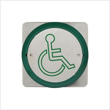 CDVI All-Active Wheelchair Logo Exit Button, Surface Mount, RTE-85DL