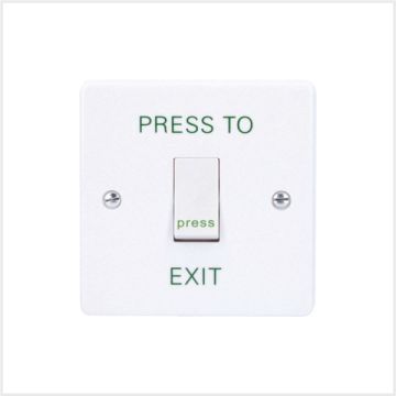 CDVI Sturdy Plastic Exit Button, Square, Flush Mount, RTE-001F