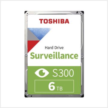 Toshiba Surveillance S300 Hard Drive (HDD) with 6TB Storage, HDD-TOSHIBAS3-6TB
