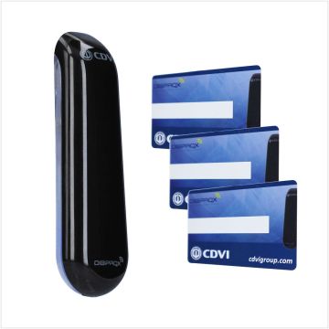 CDVI Narrow Style Black Mifare Reader Kit With 10X Shadow Cards, STAR1M-K